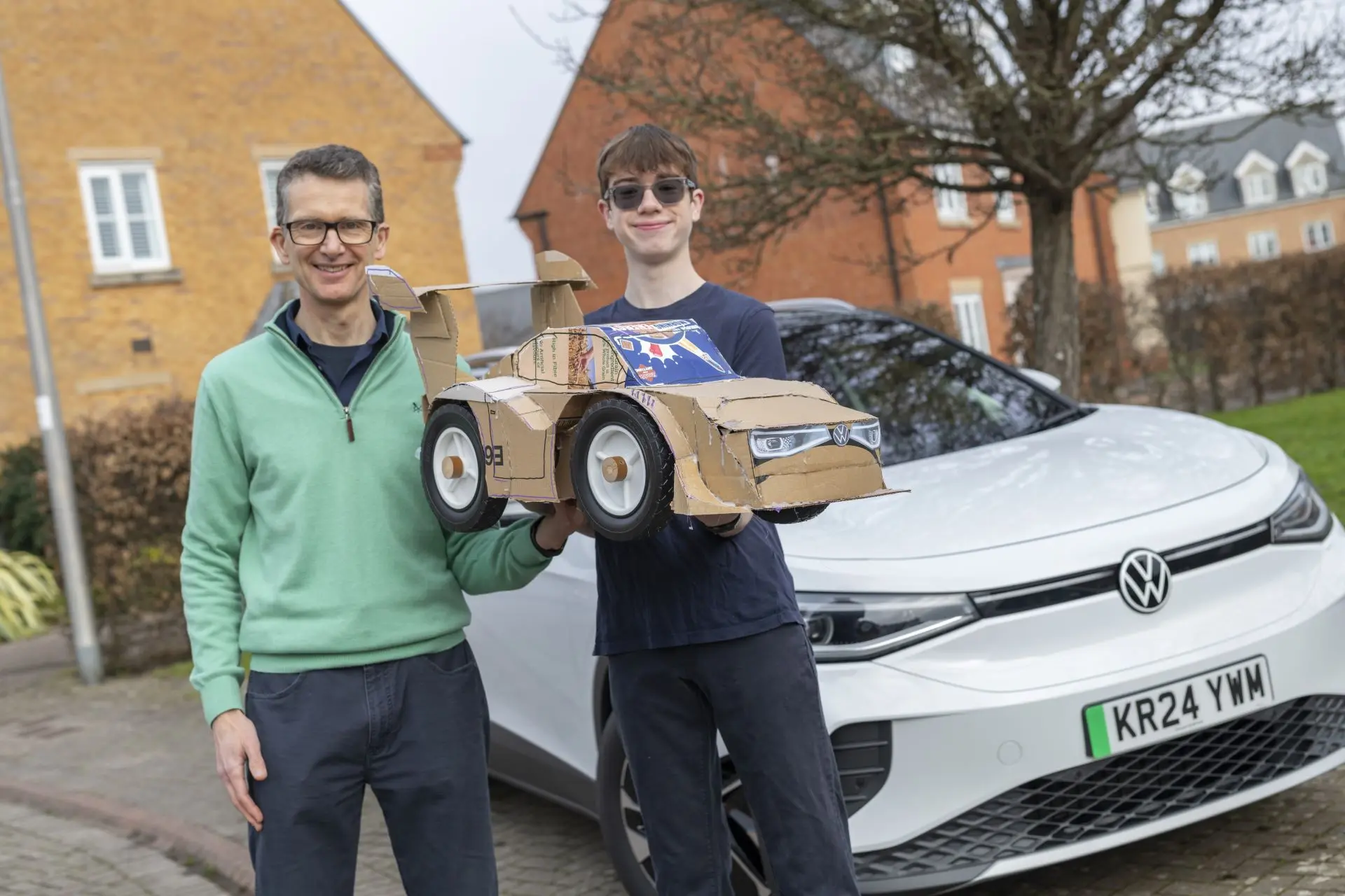 Teen’s Cardboard Creativity Wins Volkswagen ID.4 Loan for Family