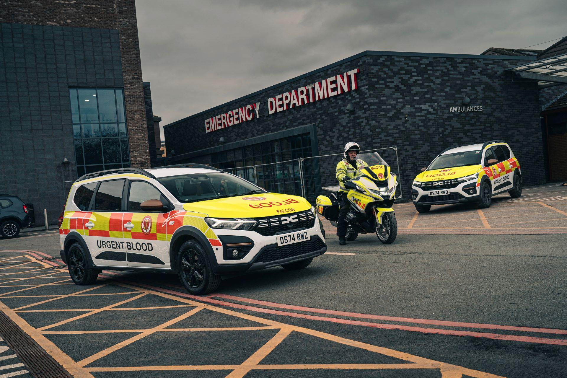 Dacia Jogger Joins the Fleet of Life-Saving Blood Bikes Charity