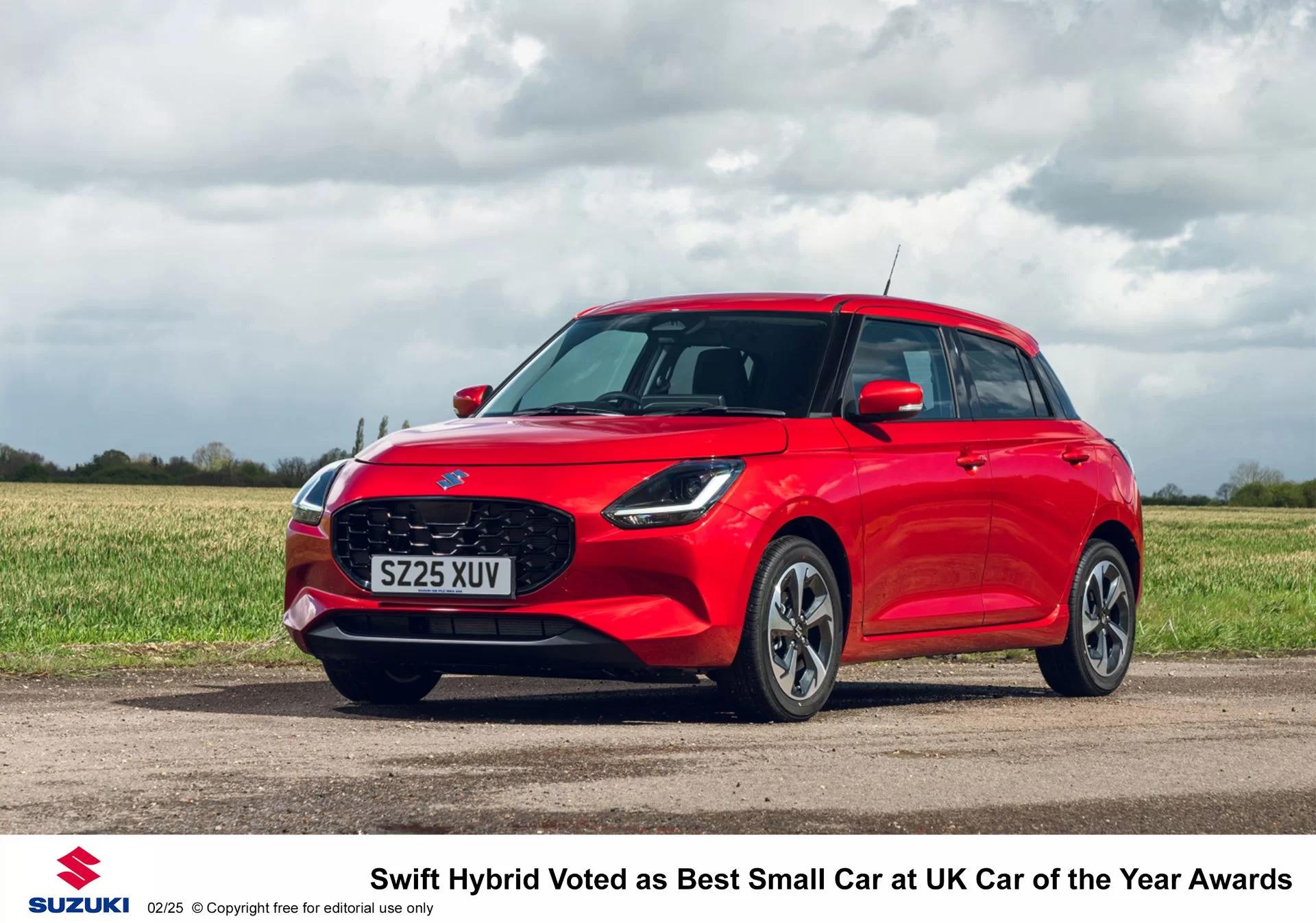 Suzuki Swift Hybrid Triumphs as 2025 UK Car of the Year Small Car Winner