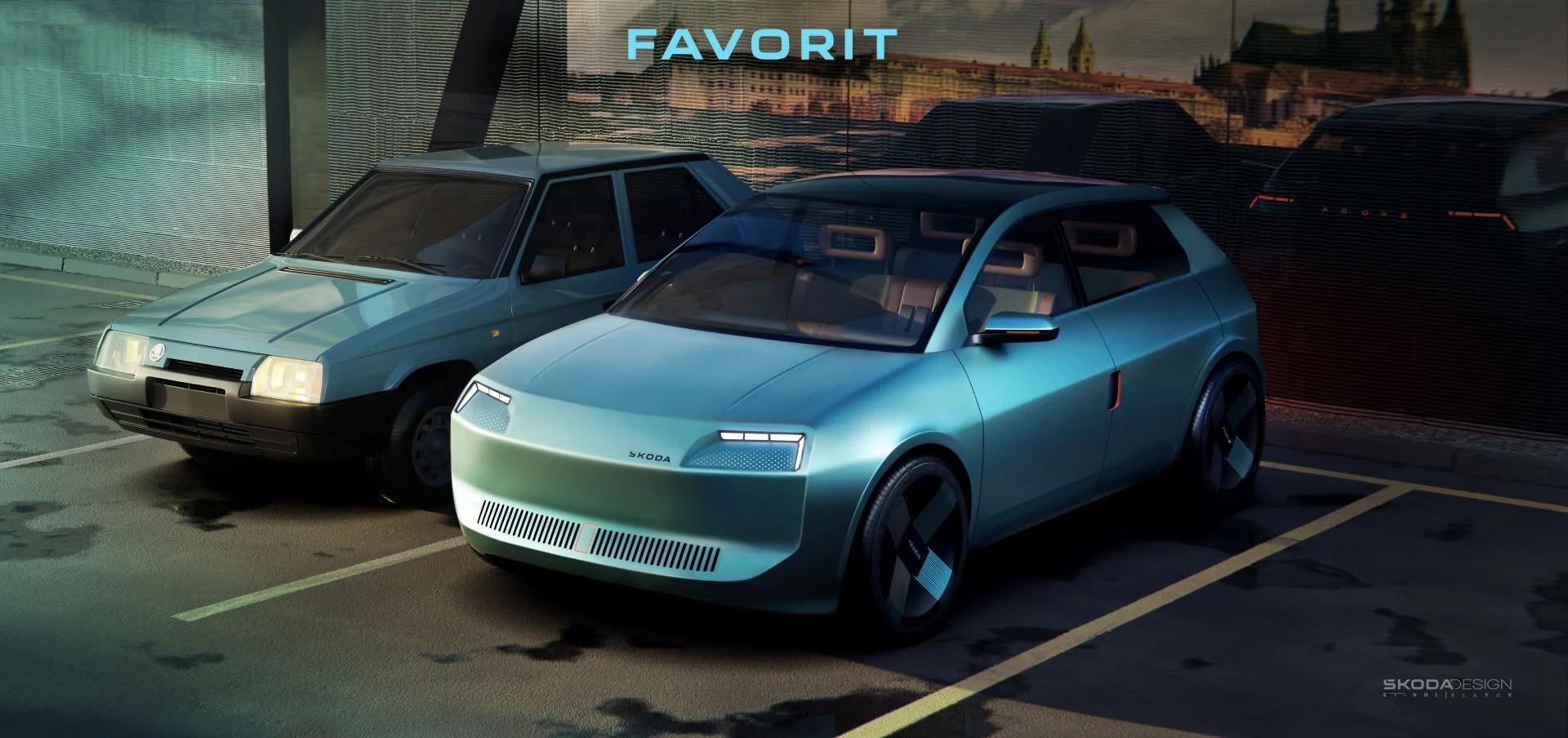 Škoda’s Electric Favorit Concept Reimagines an Icon for the Future