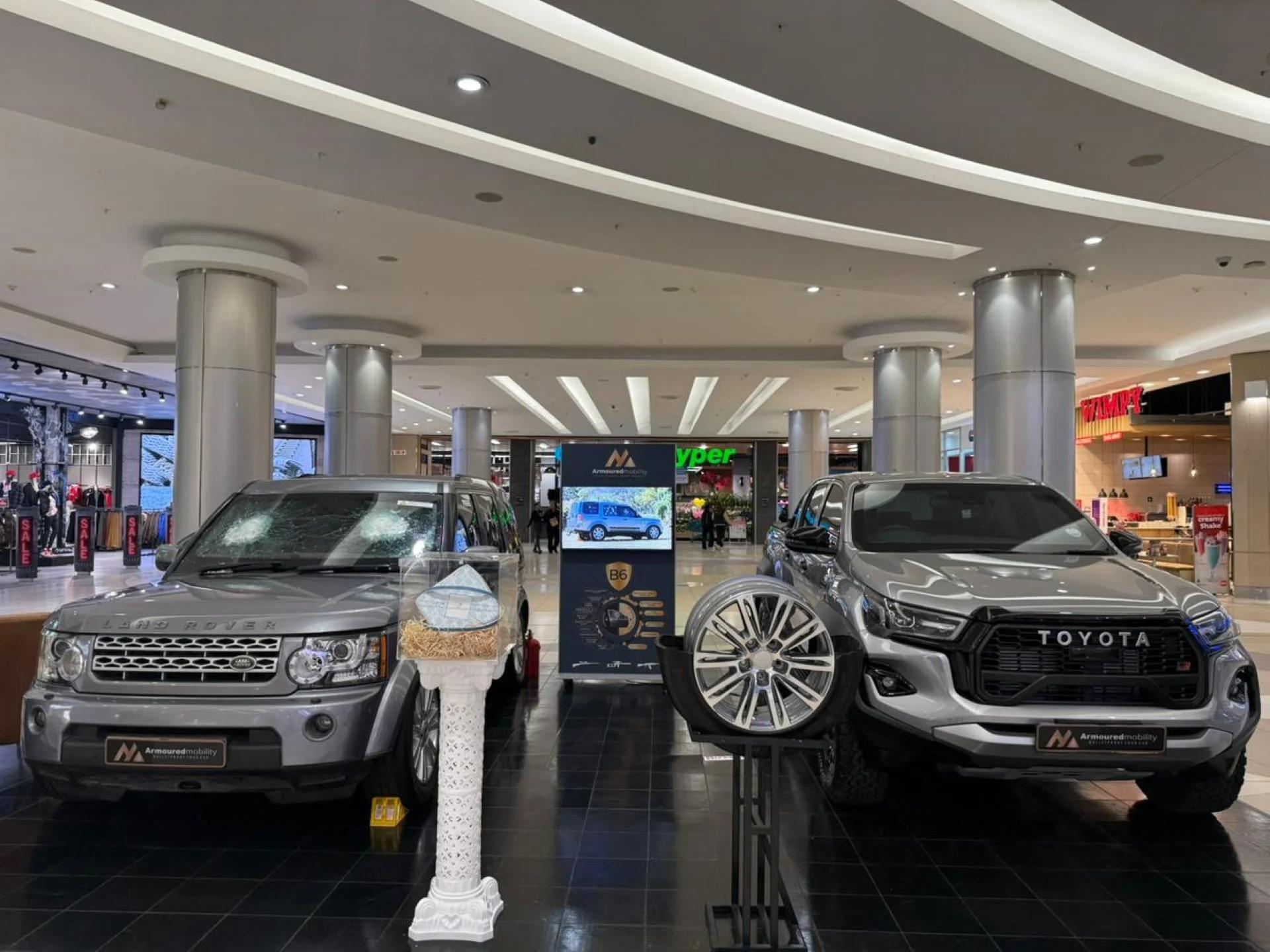 Armoured Mobility Showcases Elite Bulletproof Vehicles at Sandton City