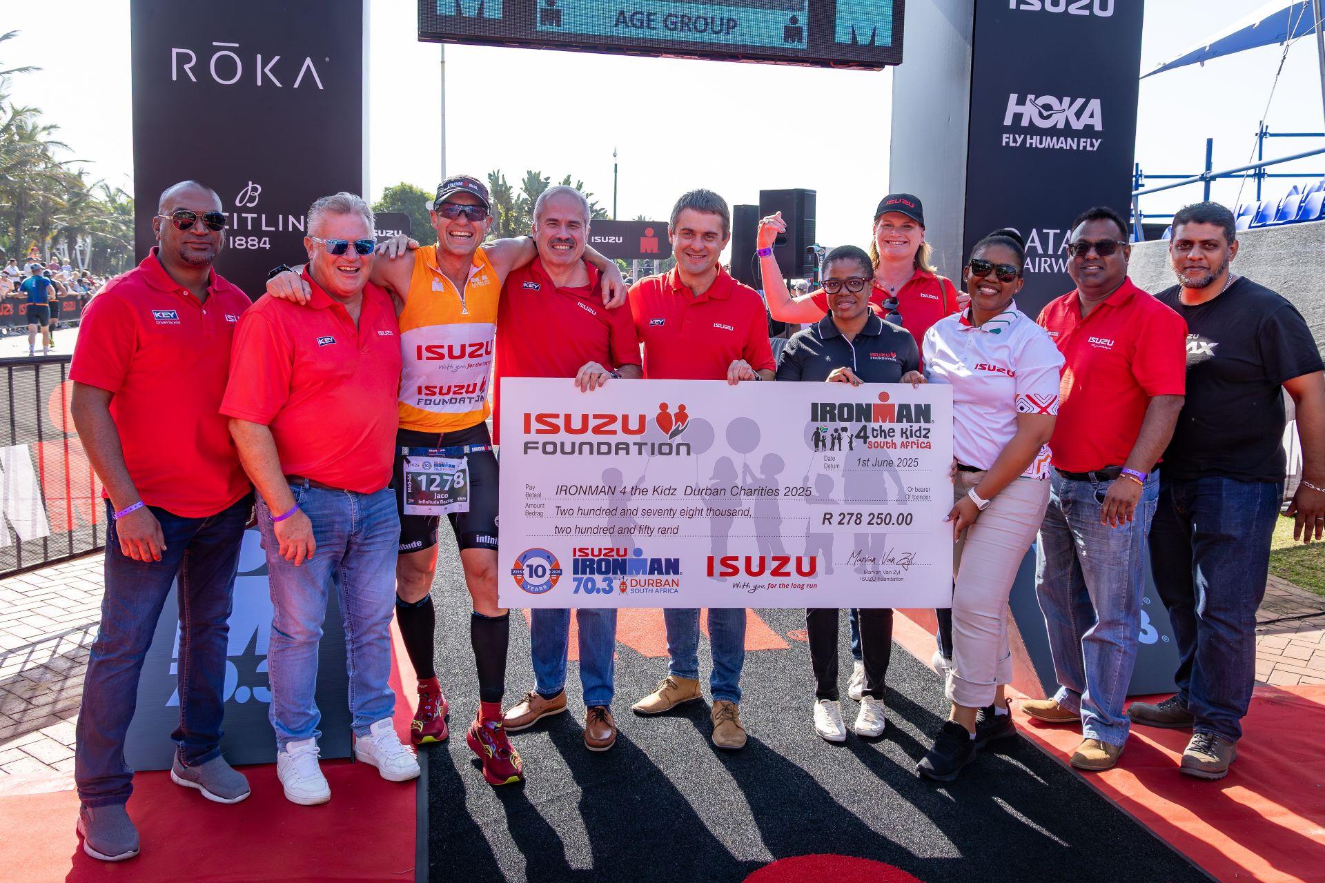 ISUZU Foundation Donates Nearly R300 000 to Support Vulnerable Youth at 2025 IRONMAN 70.3 Durban
