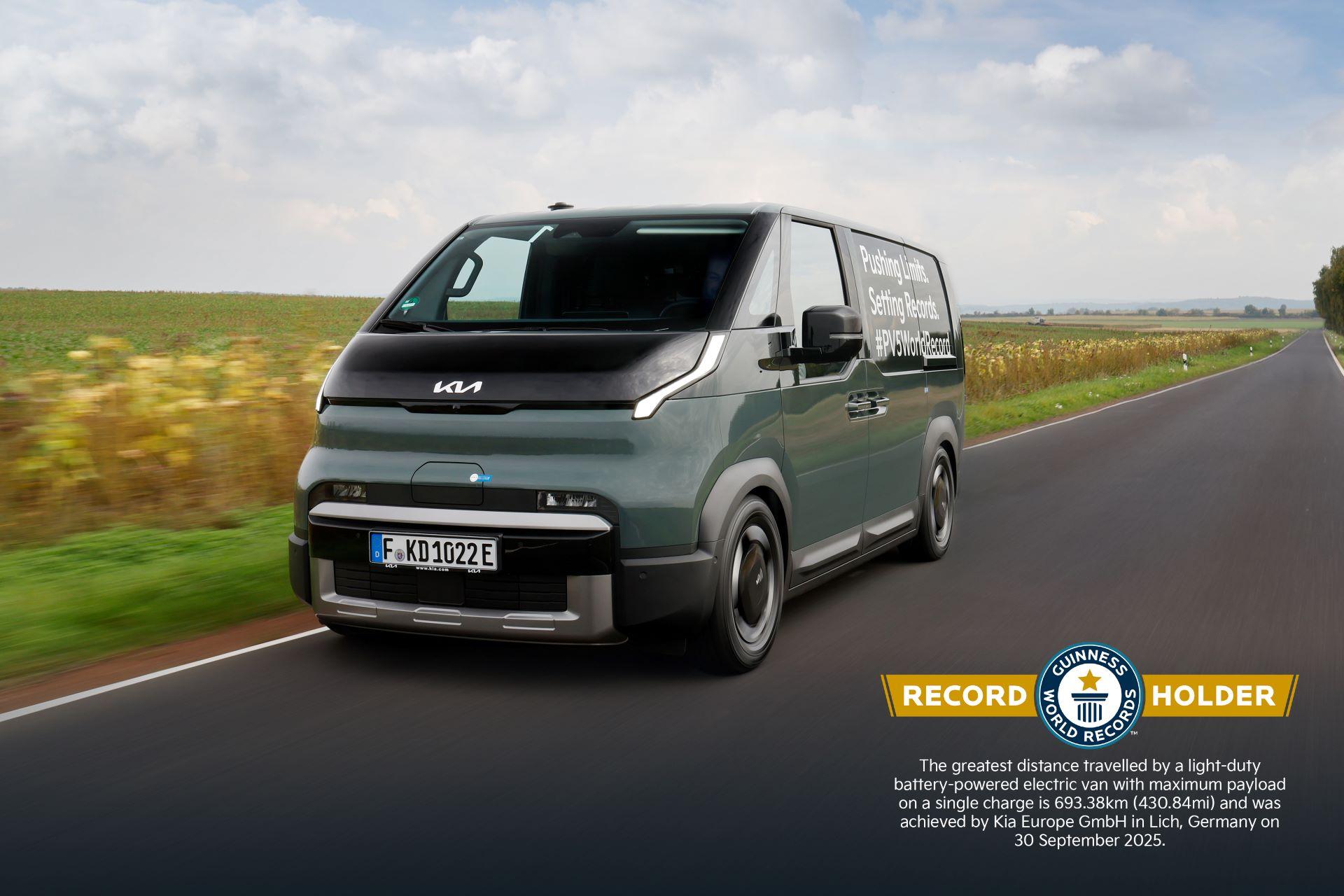 Kia PV5 Cargo Sets Guinness World Record for Electric Light Commercial Vehicles