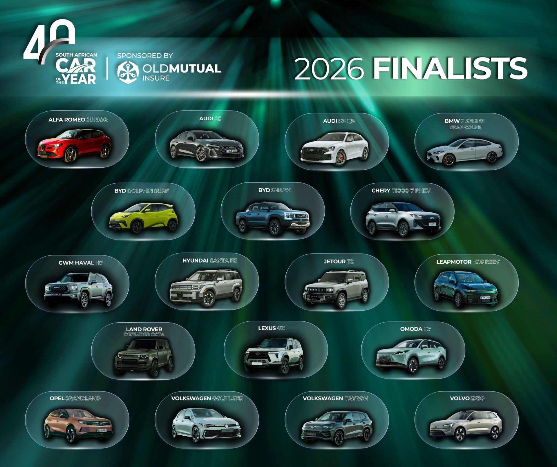 South African Car of the Year 2026: 18 Finalists Announced for 40th Anniversary Edition