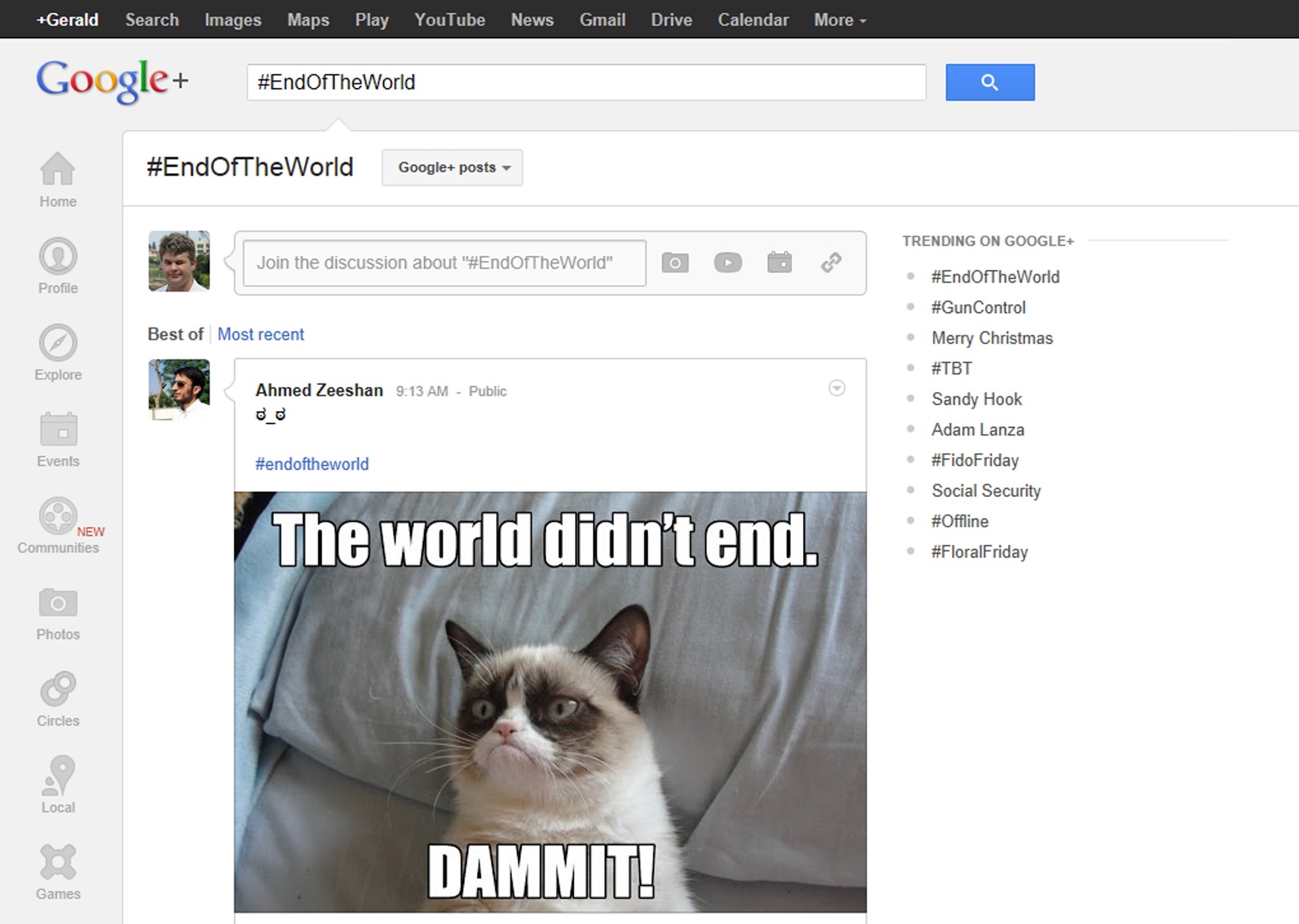 Google+ end of the world