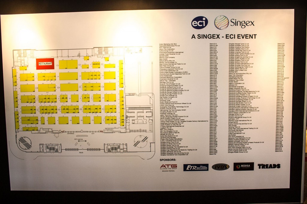 Tyre expo south africa 2014 map