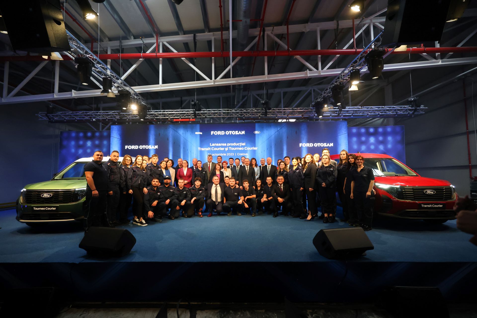 Ford enhances offering to firms and families as first all new transit courier and tourneo courier models roll off the line