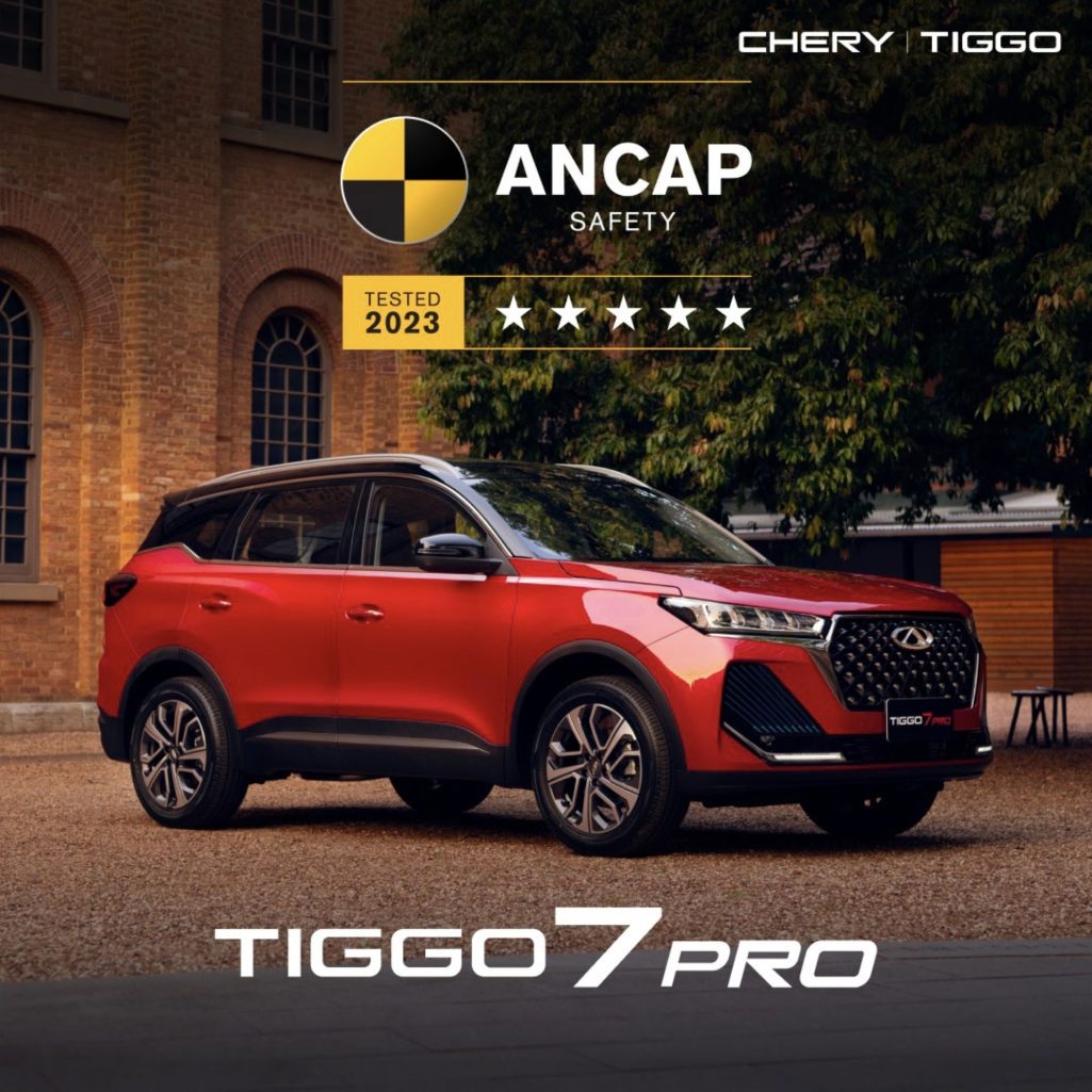 Cherys tiggo 7 pro receives five star ancap rating