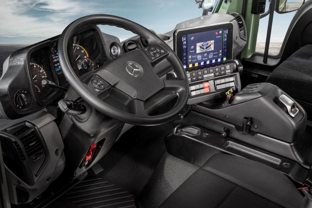 New uni touch operating system for the mercedes benz unimog implement carrier