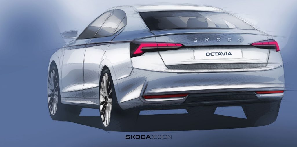 Skoda releases first sketches of the refreshed octavia
