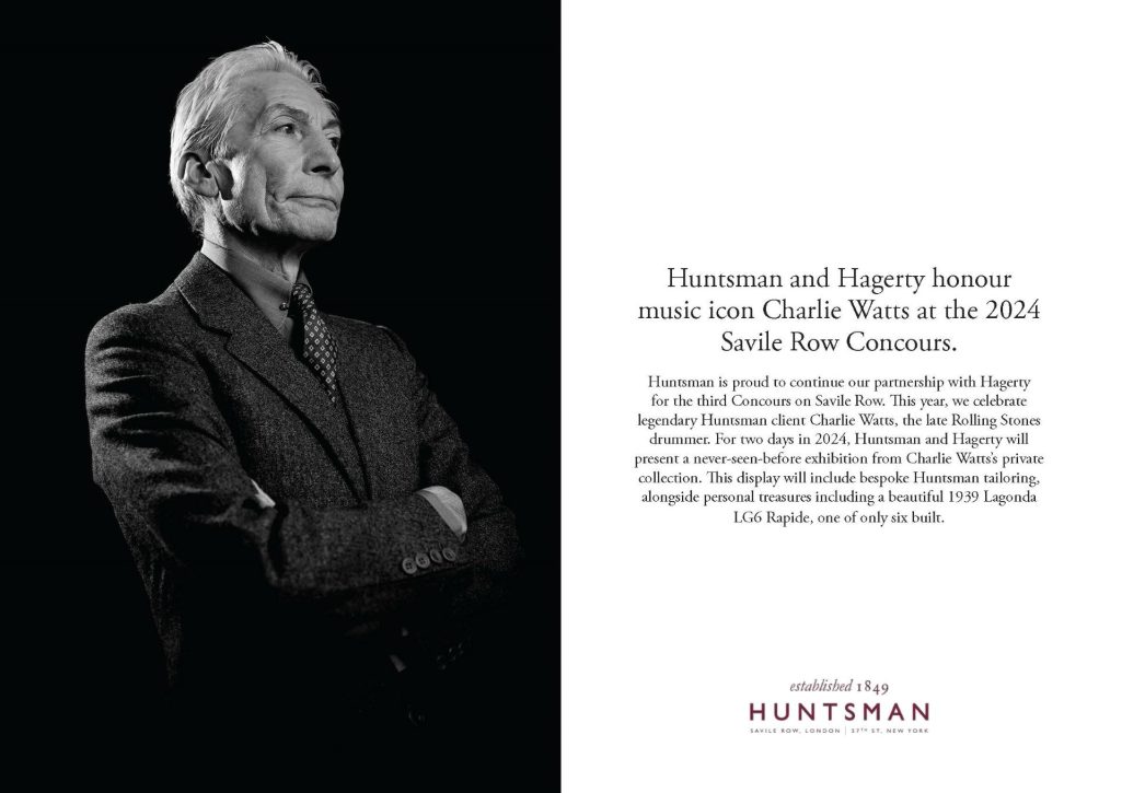 Elegant legacy a tribute to charlie watts at concours on savile row 2024