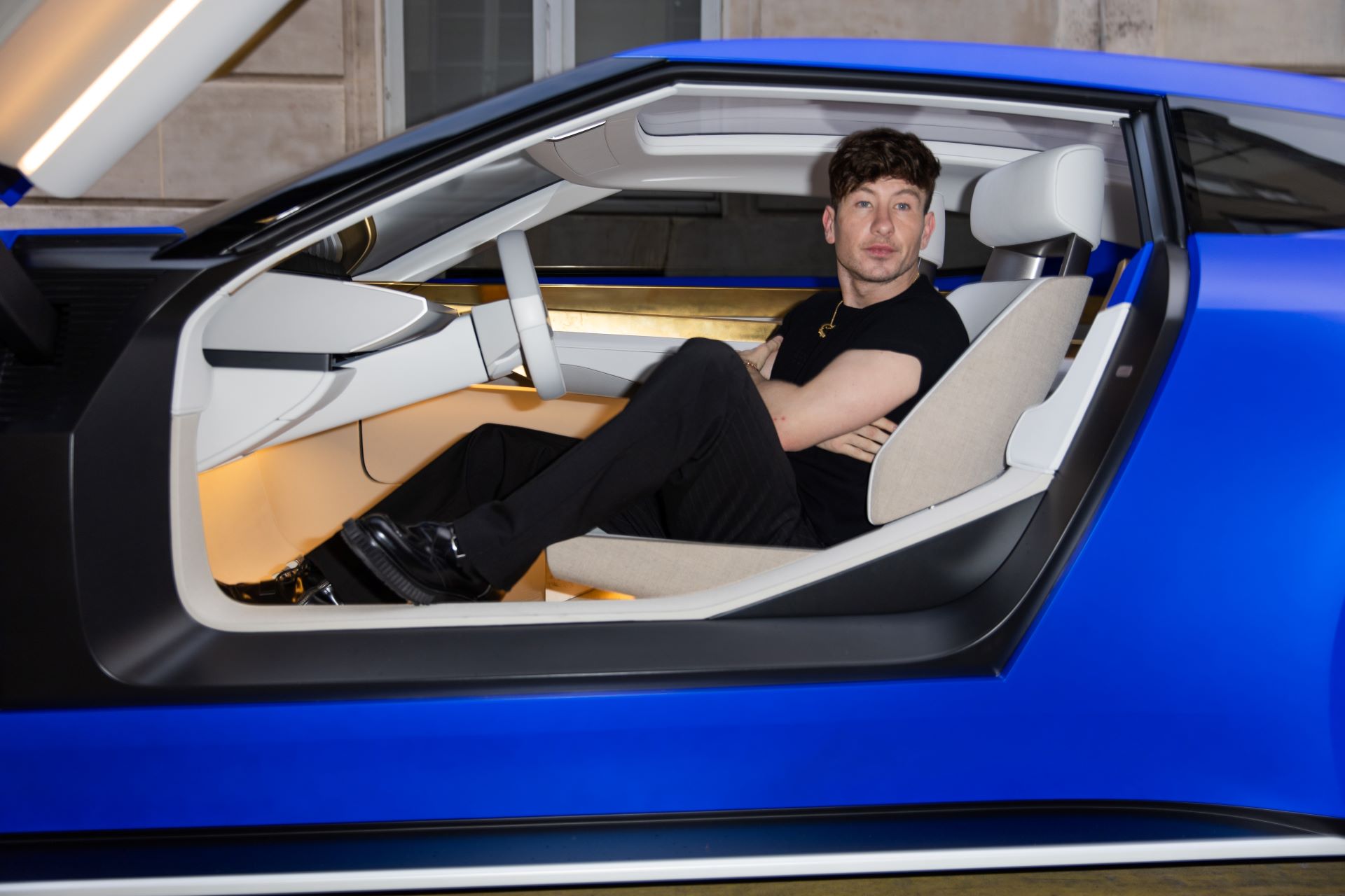 Barry Keoghan Steals The Spotlight In Jaguar Type 00 At Paris Fashion Week