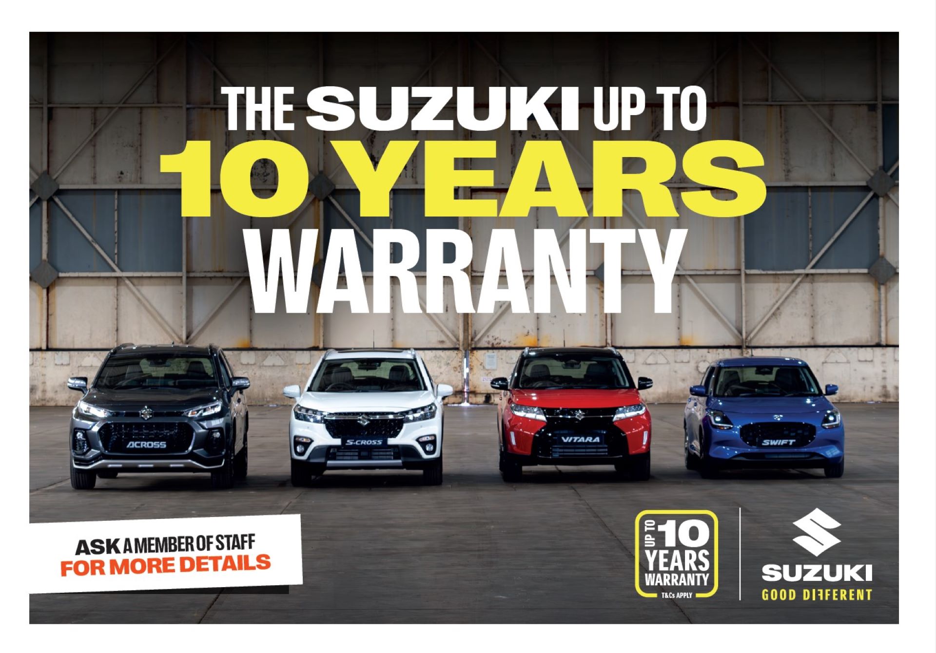 Suzuki Raises The Bar Once Again With New 10 Year Service Activated Warranty For Uk And Irish Customers