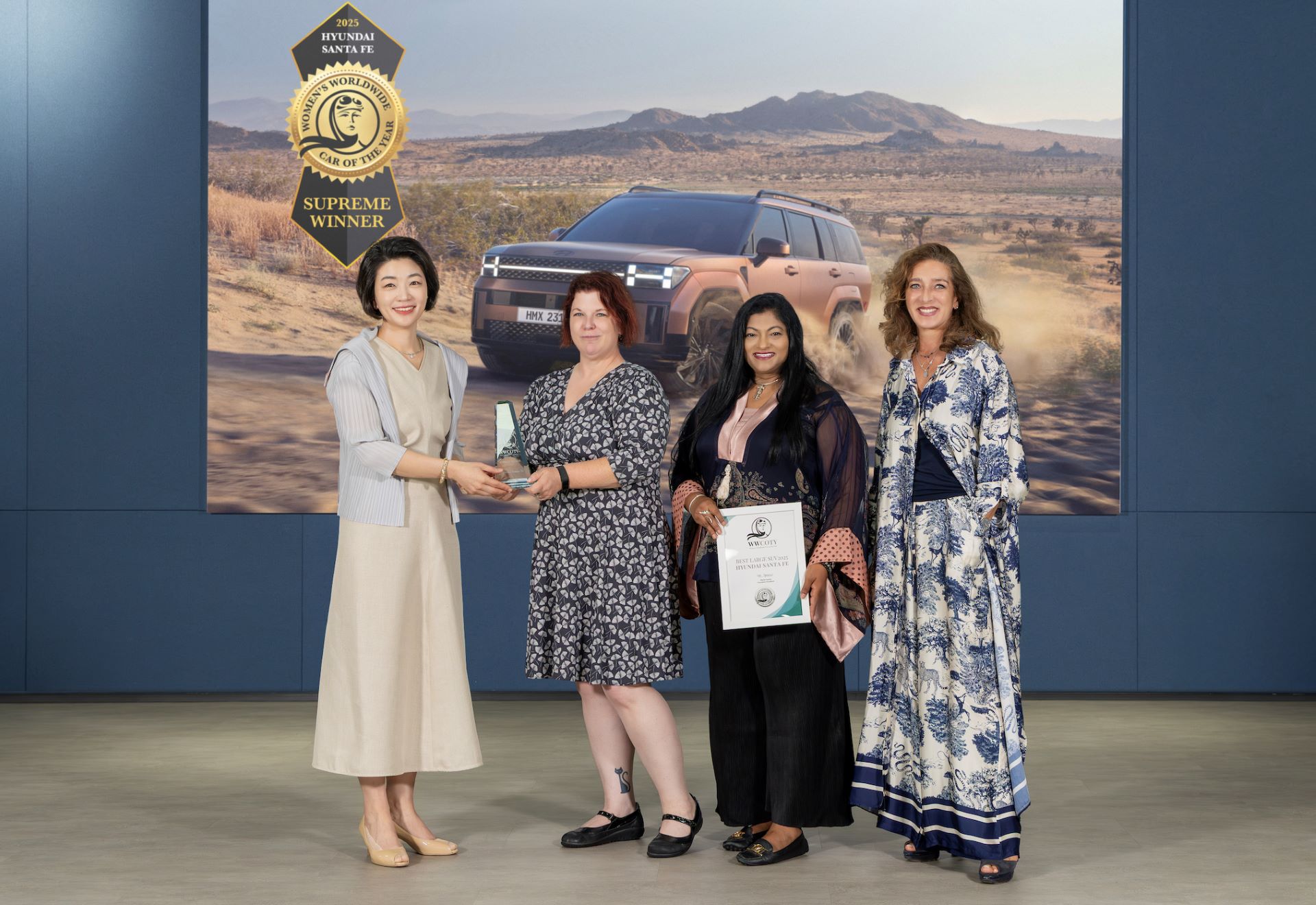 Hyundai Santa Fe Crowned Wwcoty Supreme Winner As International Delegation Visits Worlds Largest Car Plant