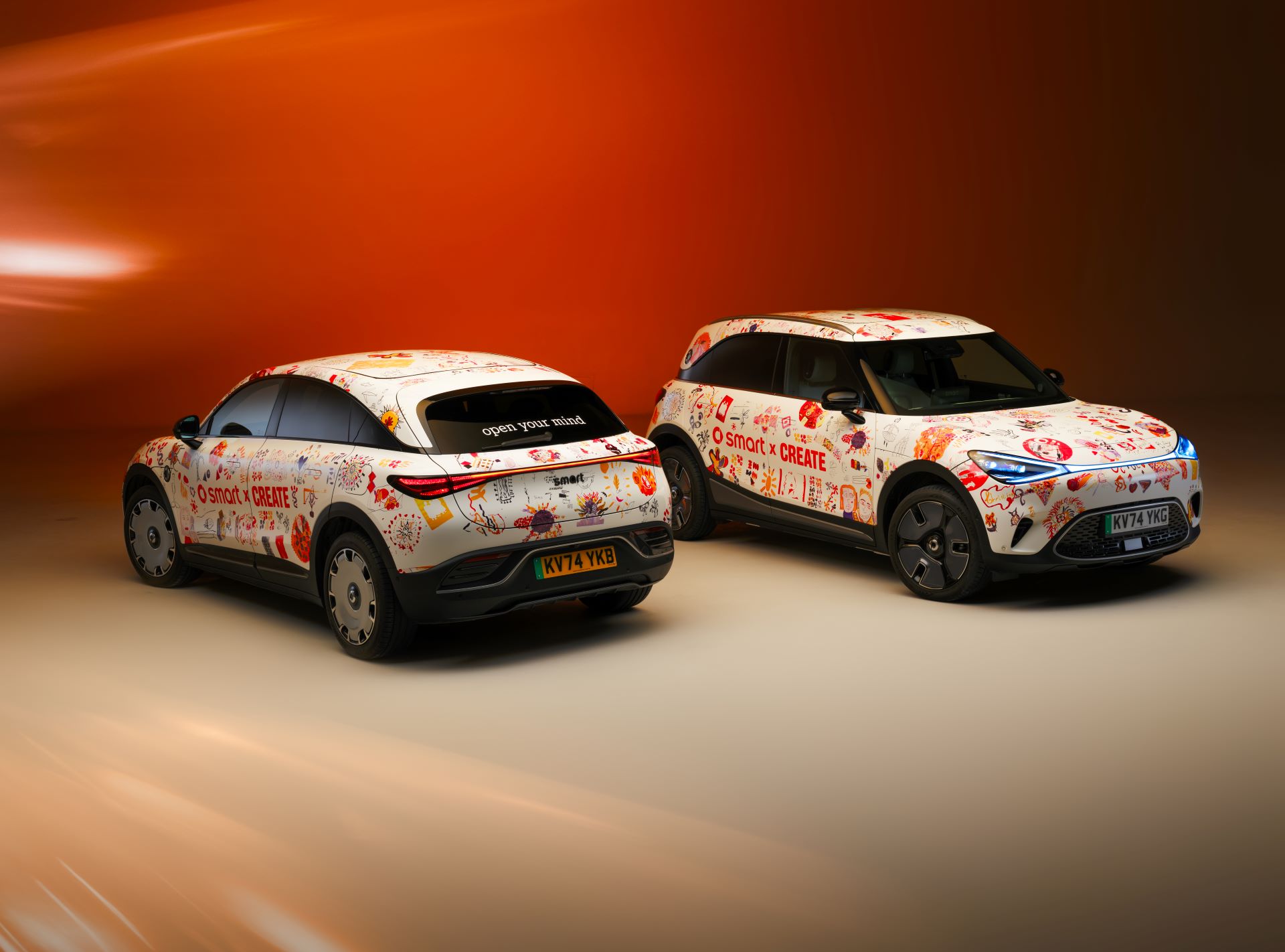 Smart Uk And Create Charity Unveil Open Your Mind Art Cars