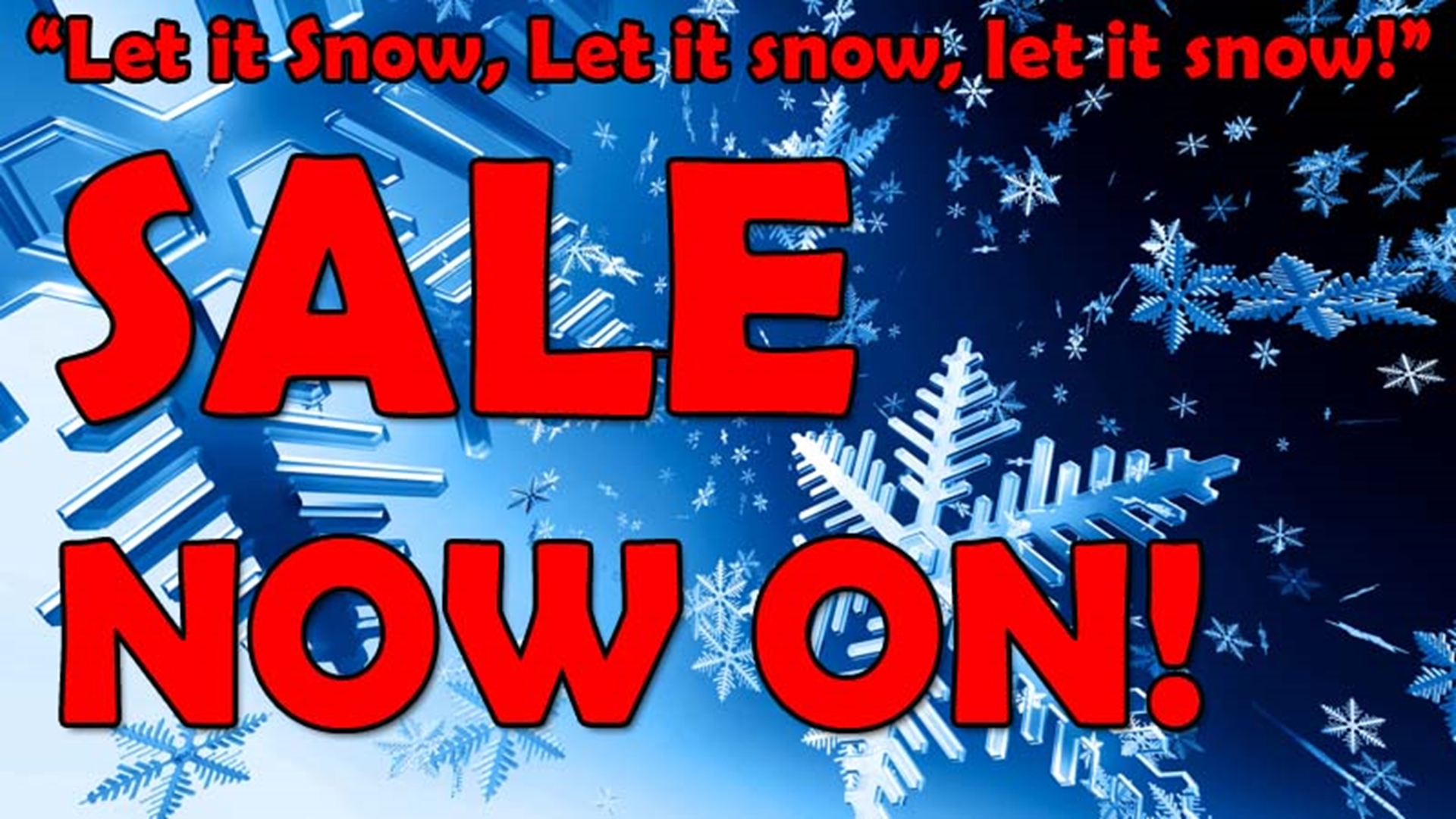Let it snow on the day after Christmas, Christmas Sales are now on in the UK and USA