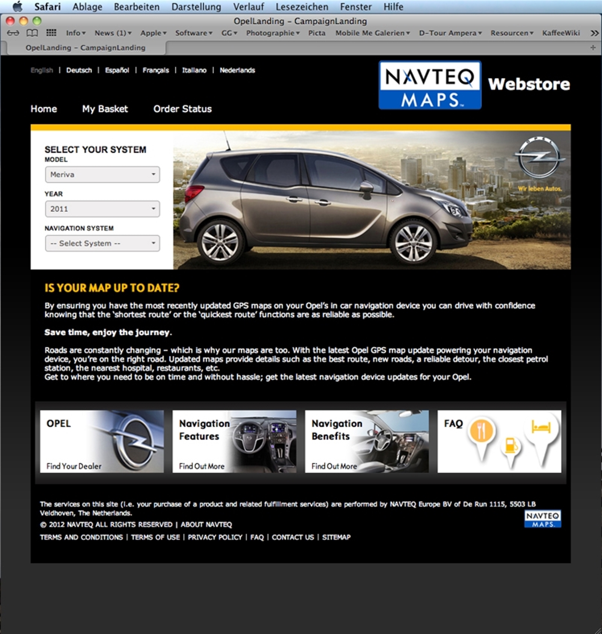 Always on the right track: Opel web store for navigation updates