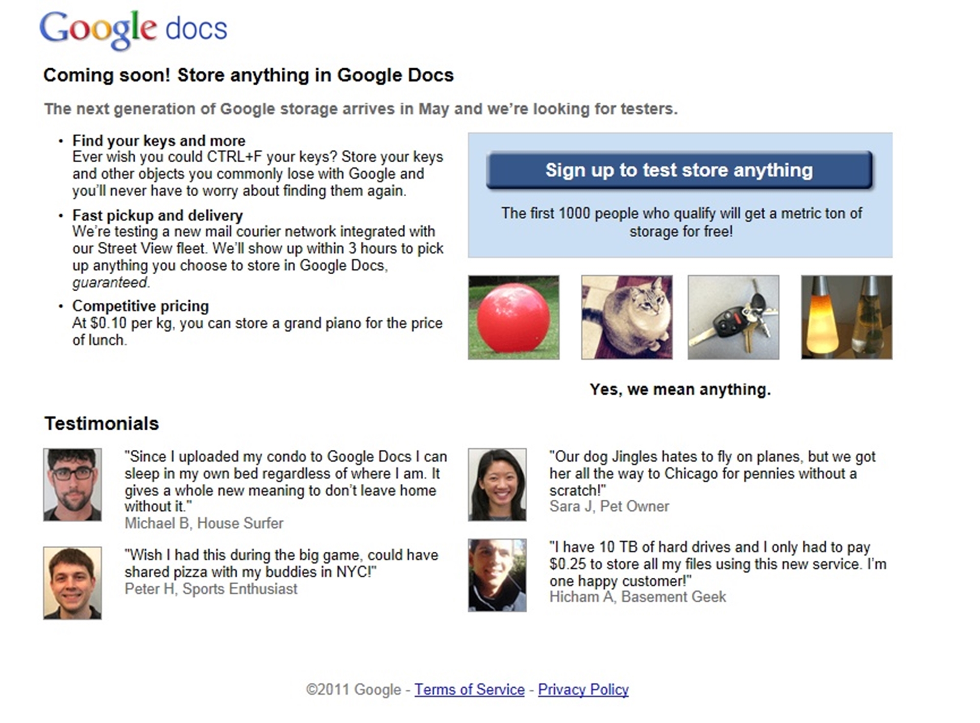 Google April Fool's 2010