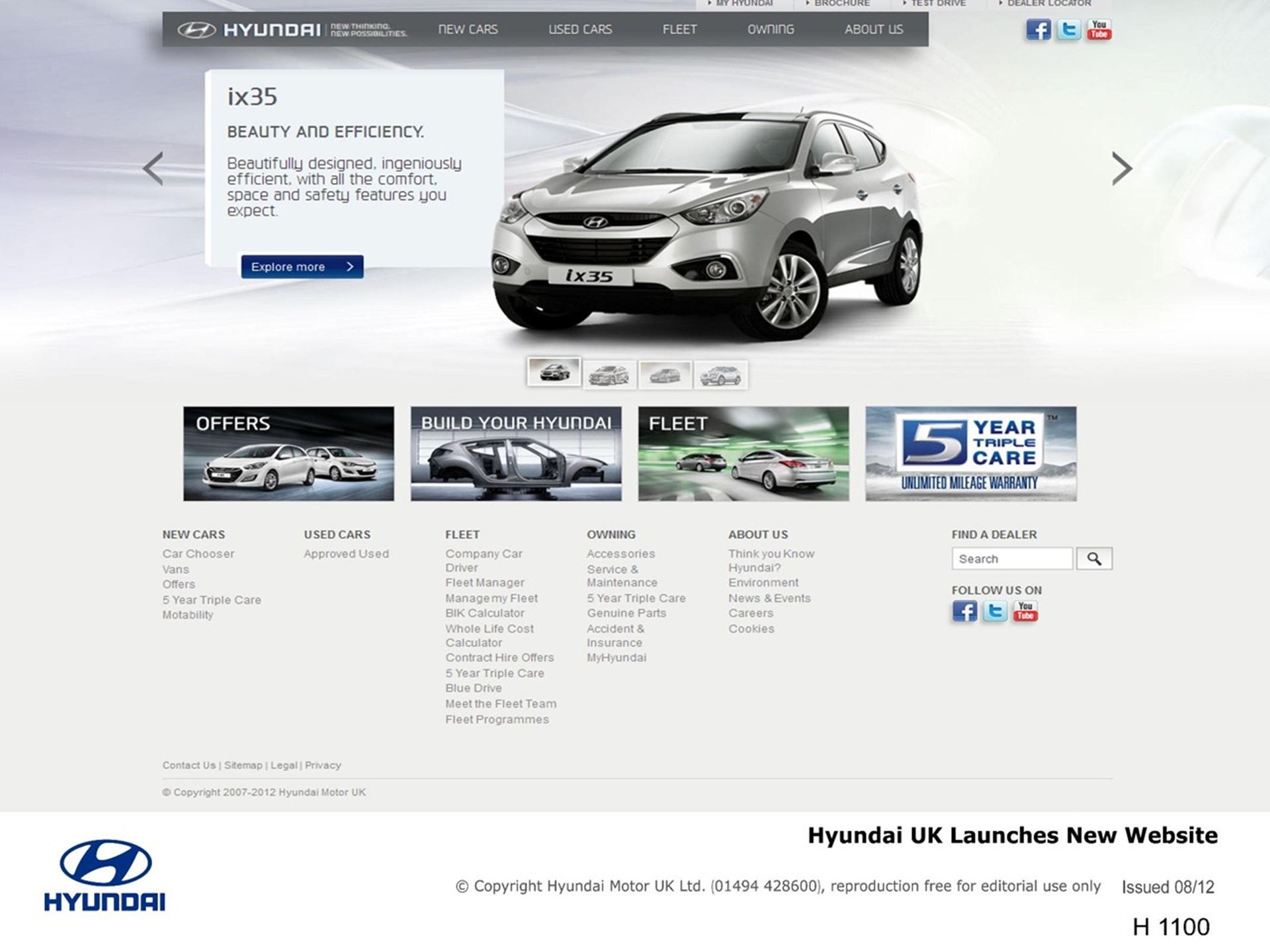 LAUNCH OF THE NEW GENERATION HYUNDAI WEBSITE