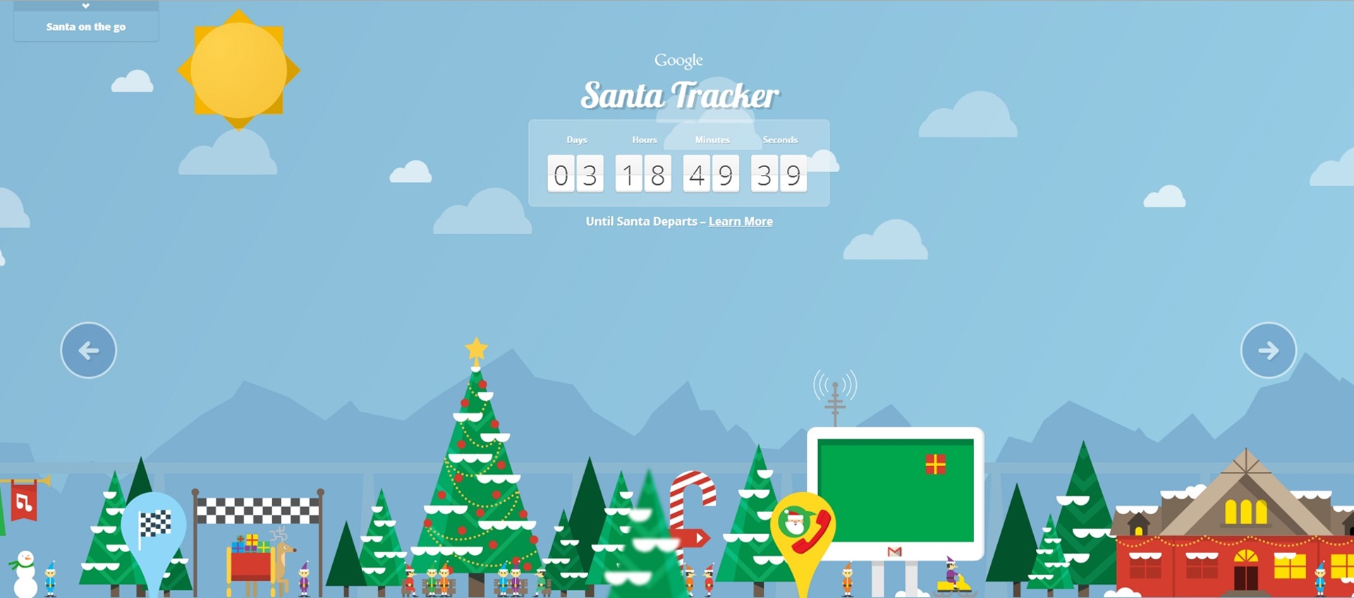Google Santa Tracker Countdown