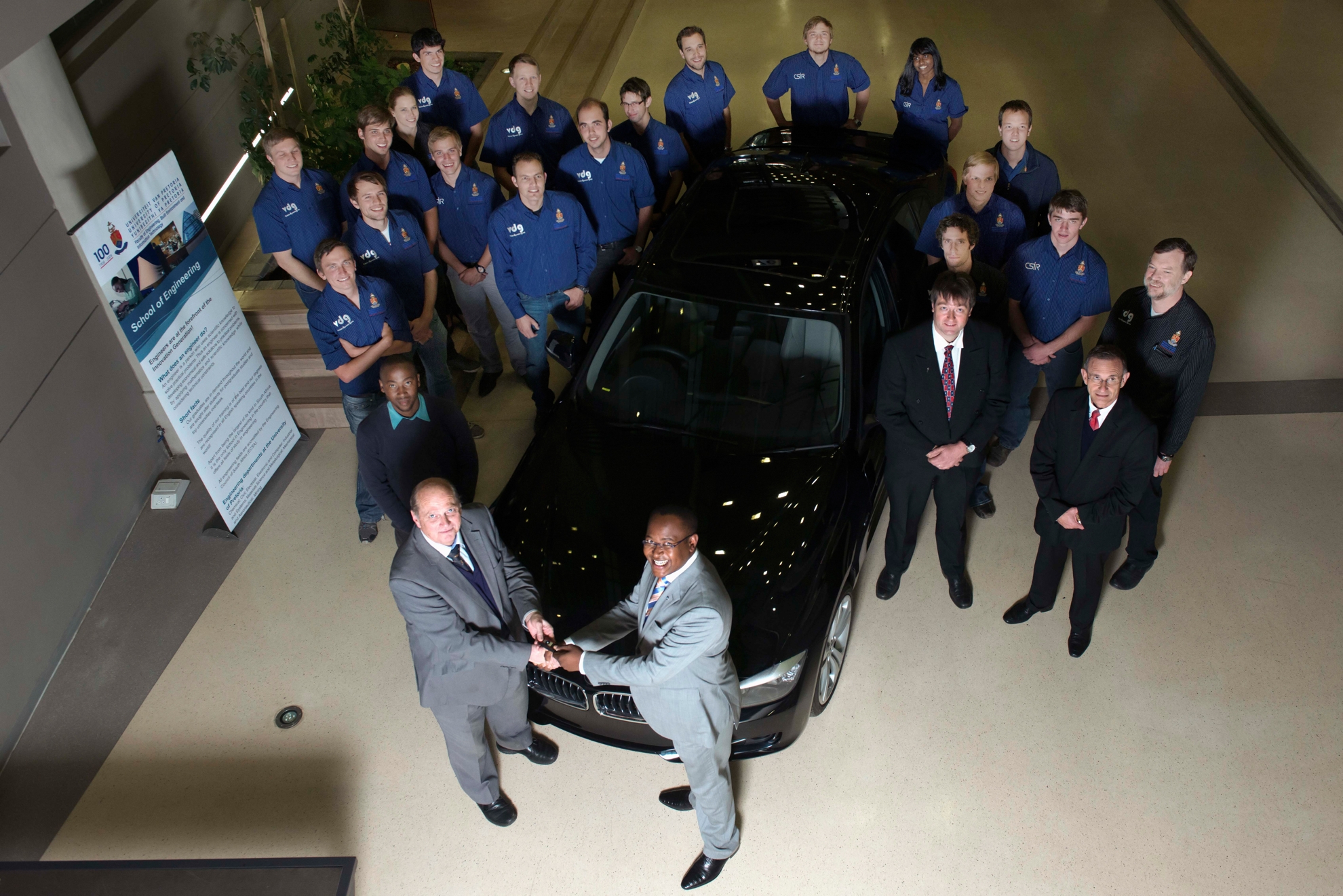 BMW South Africa donates educational car to the University of Pretoria.