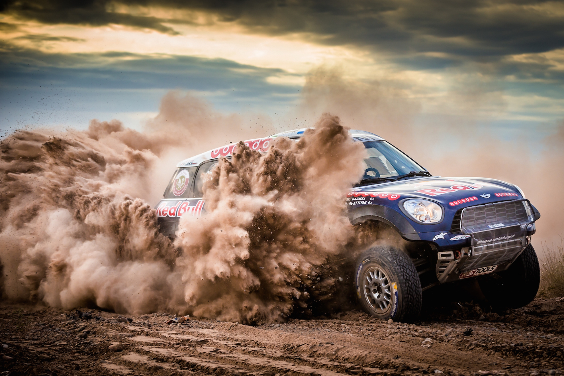 Nasser Al-Attiyah celebrates third stage win at the 2015 Dakar Rally