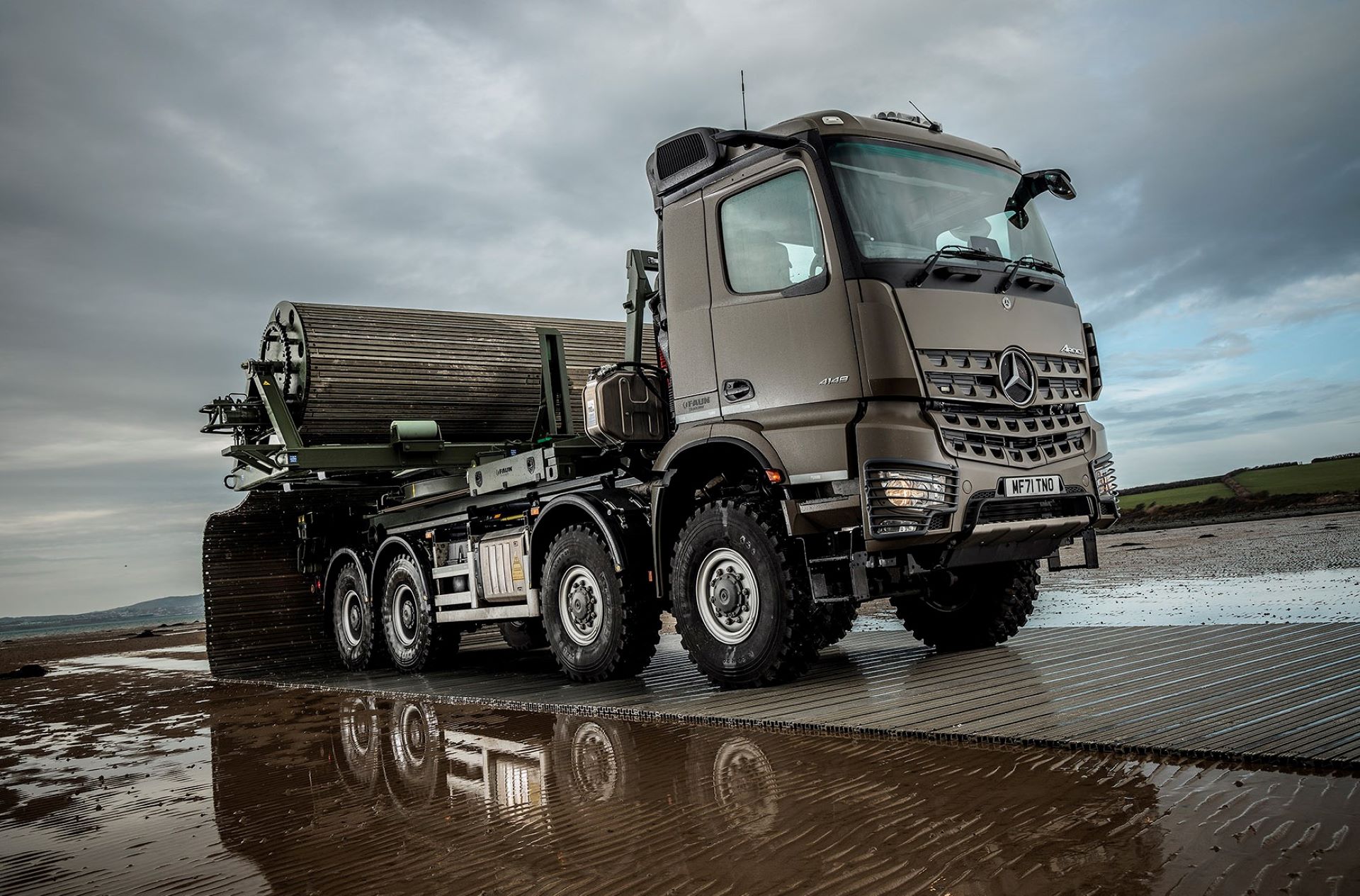 Mighty 8x8 Mercedes Benz Arocs Sets Faun Trackway Limited On The Firmest Of Ground For The Future