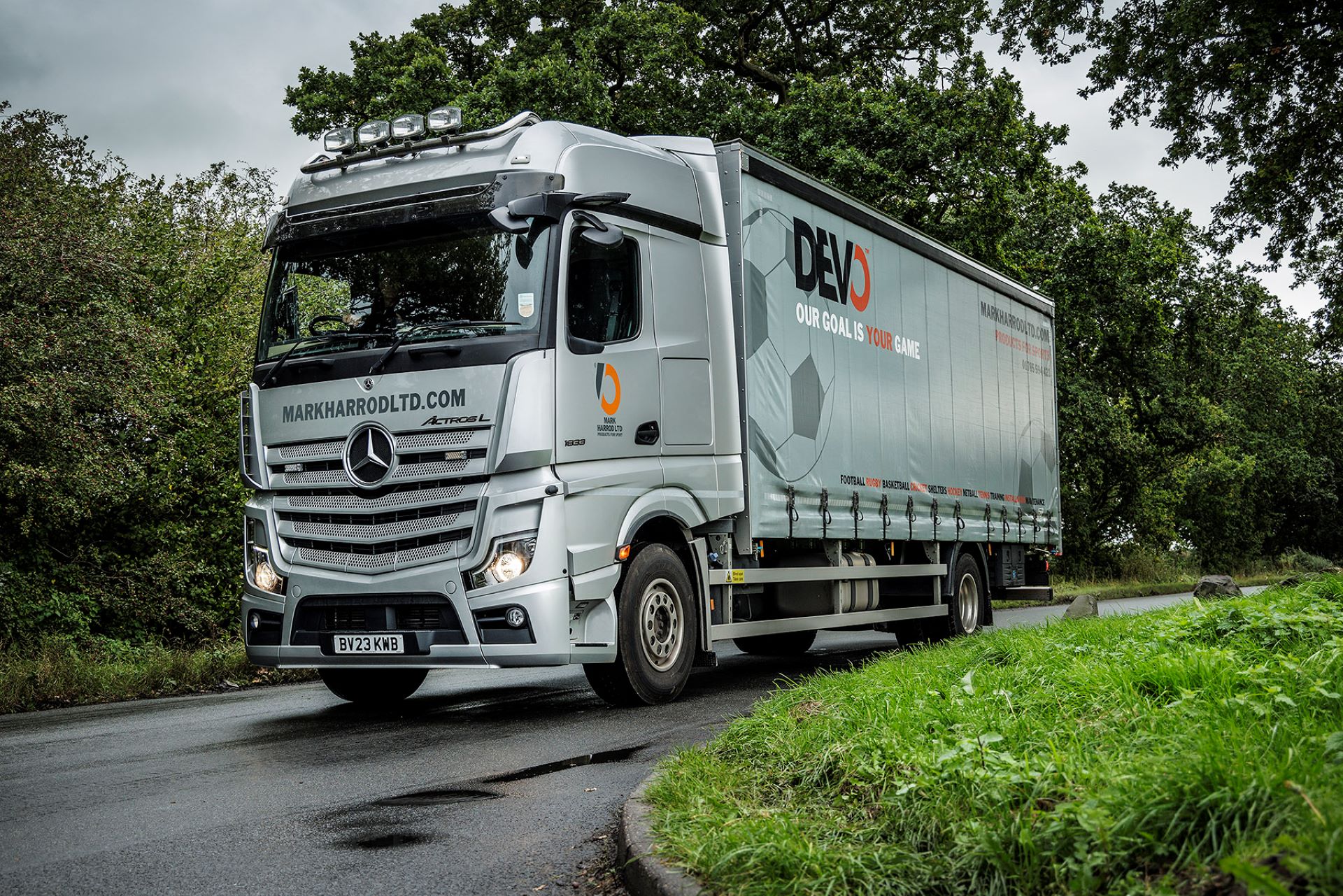 Mercedes-Benz Actros L hits the back of the net for Mark Harrod Ltd
