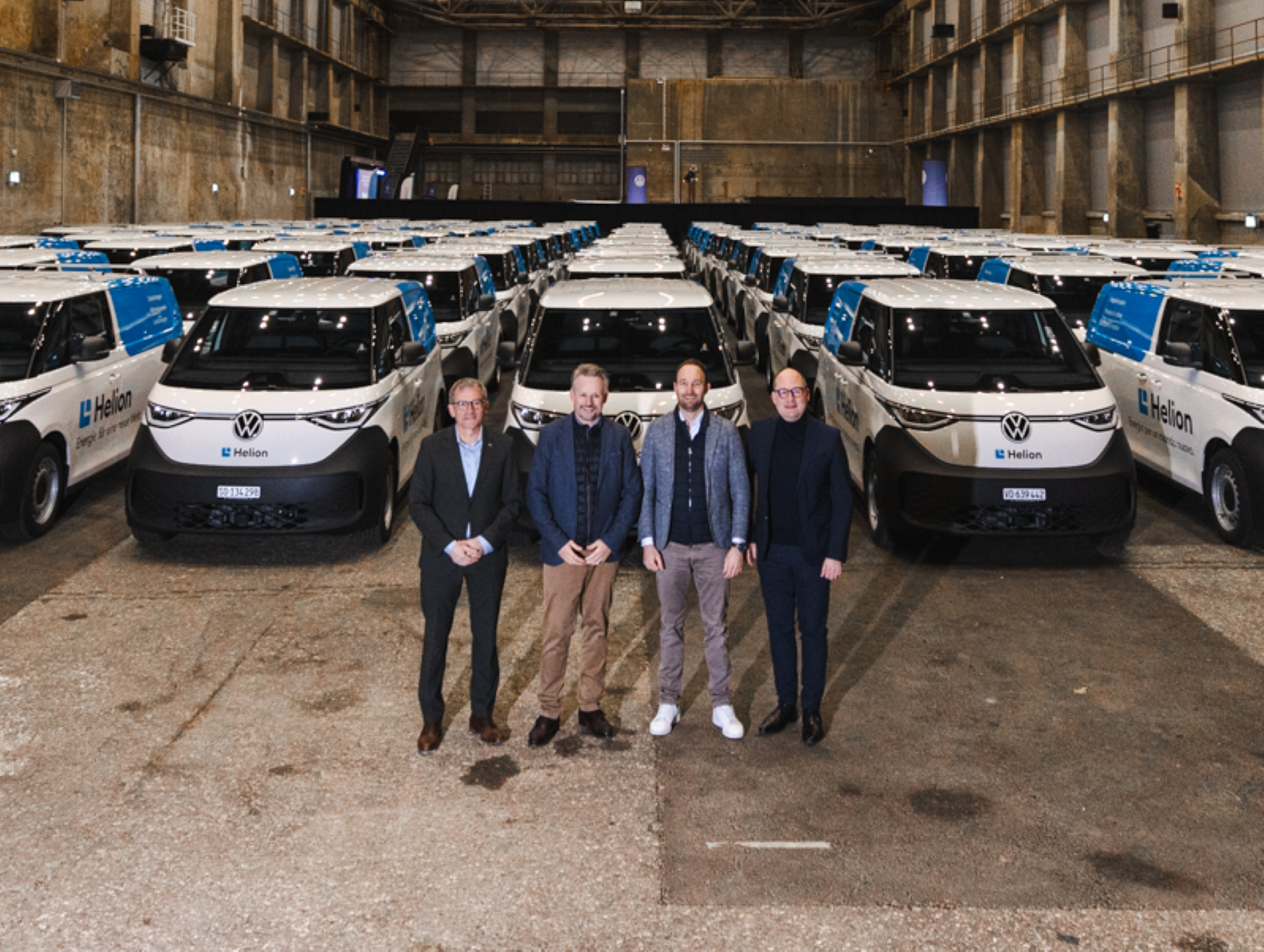 Volkswagen Commercial Vehicles hands over 100 ID. Buzz Cargo vehicles to Swiss solar market leader Helion
