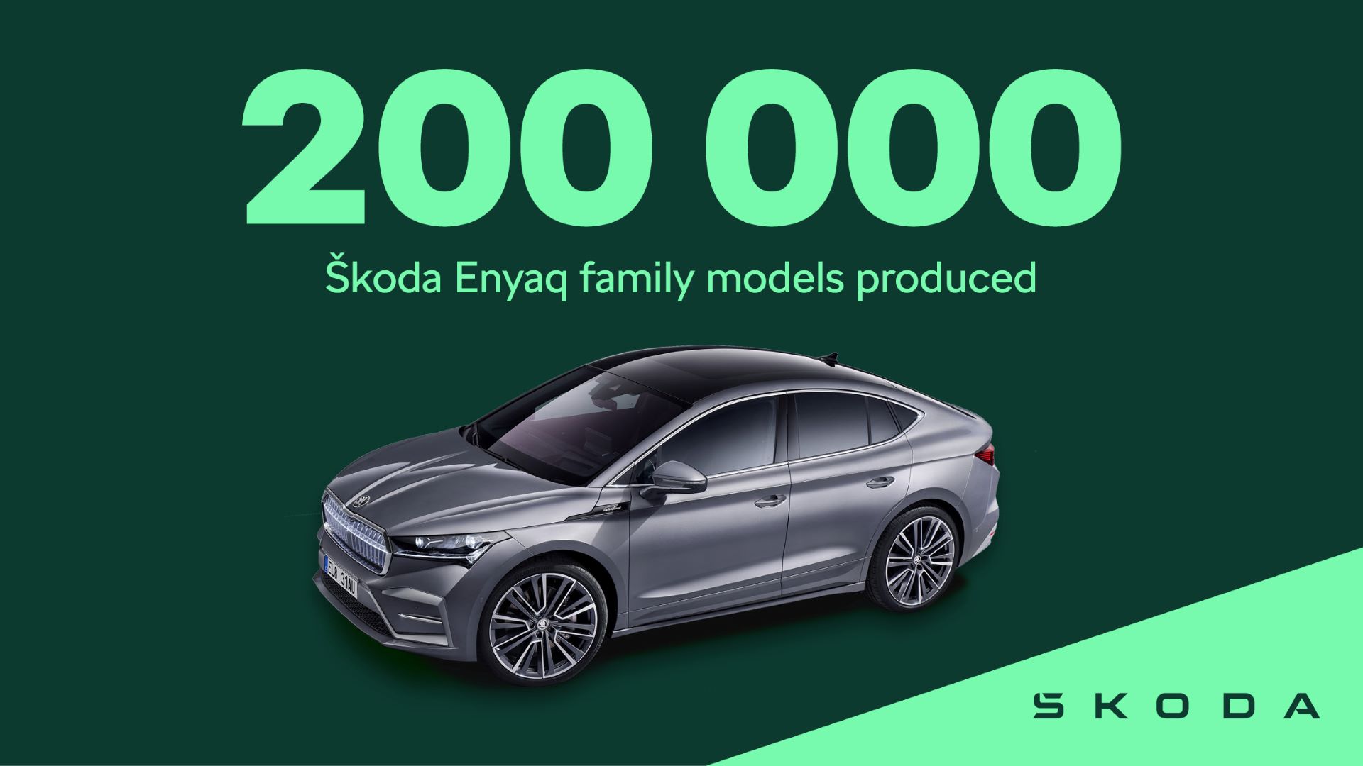 Škoda’s Enyaq family surpasses 200,000 production milestone