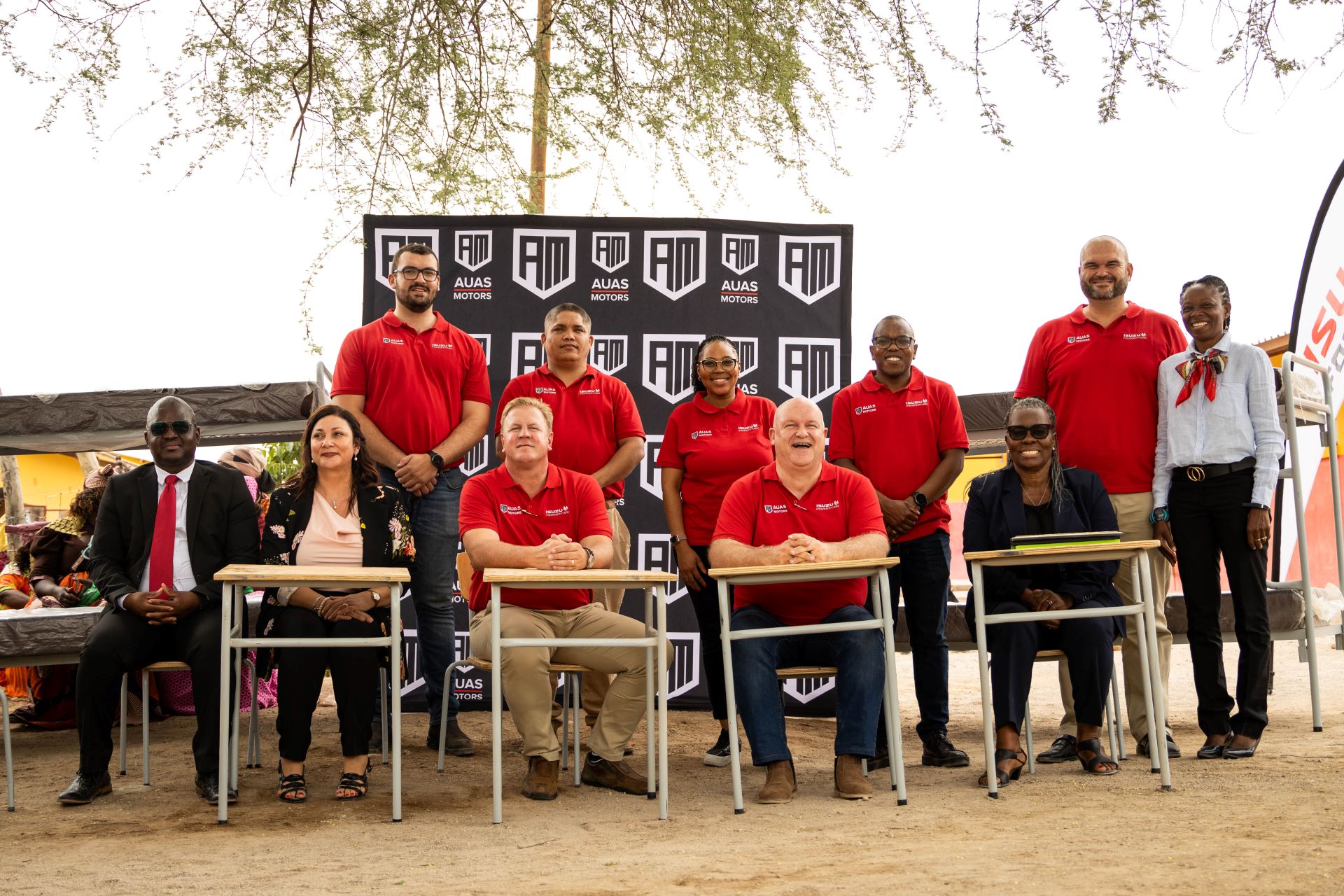 ISUZU Foundation hands over 100 school desks and chairs to Elias Amxab Combined School in Namibia